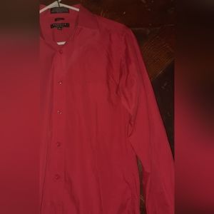🍀3/15 Men's Red Marquise Dress Shirt ❤️